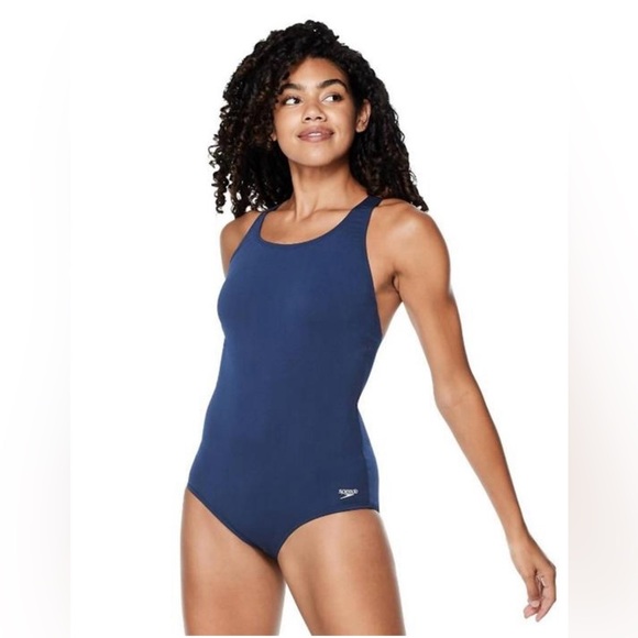 Speedo Women's Dark Blue One Piece Swimsuit - Picture 1 of 11